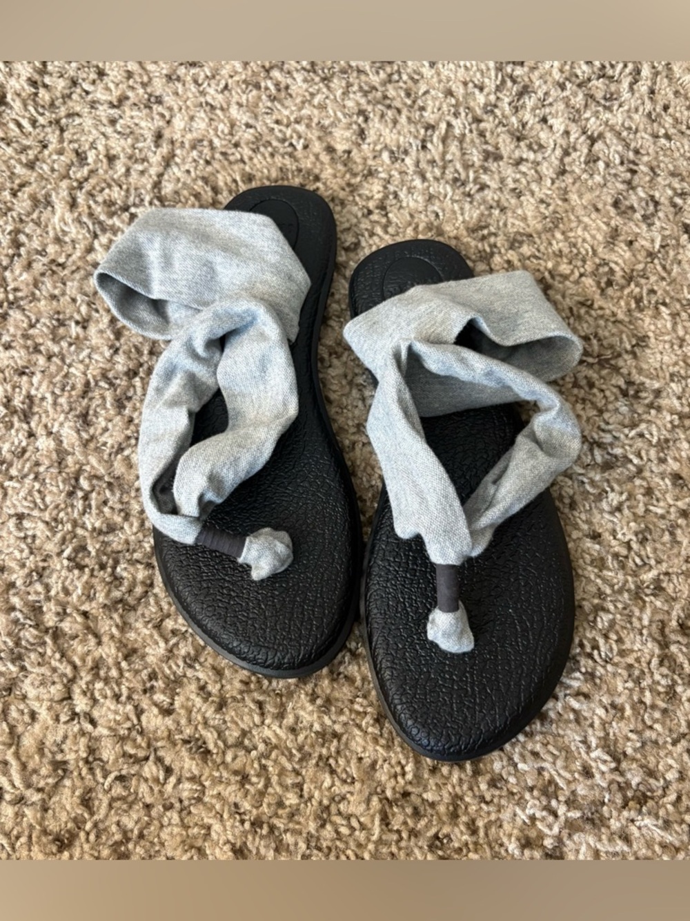 Sanuk Women's Yoga Sling 2 Sandals / Flip Flops in Gray Sz 8